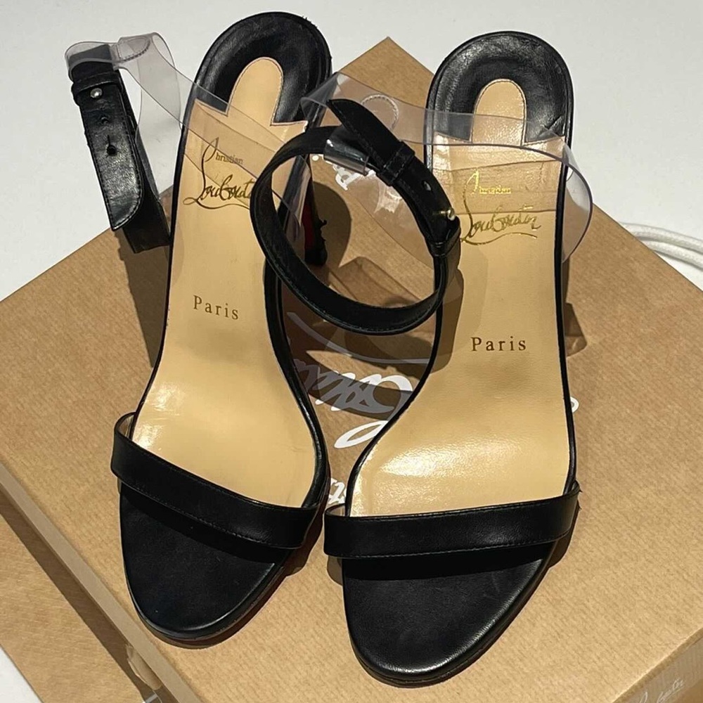 Christian Louboutin Jonatina Black PVC Heels